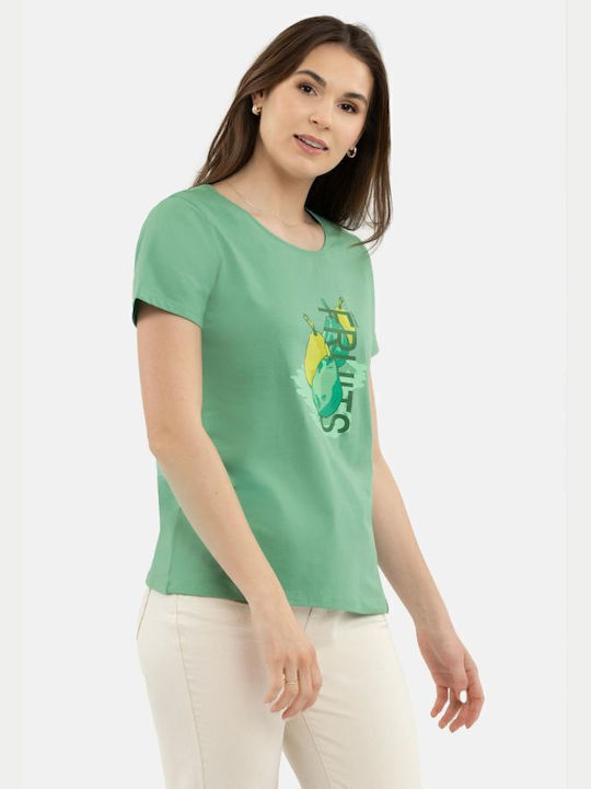 Volcano Γυναικείο T-shirt Green