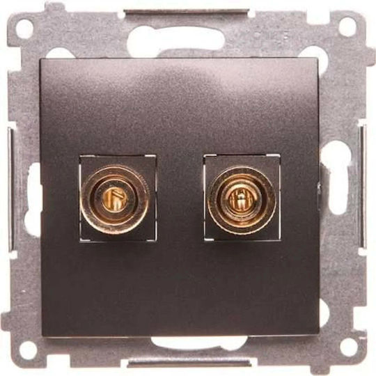 Kontakt-Simon Priză Speaker în culoarea Gri WMDG-010002-048