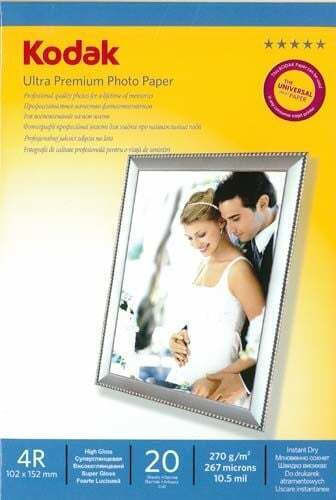 Kodak Ultra Premium Φωτογραφικό Χαρτί Gloss A6 (10x15) 270gr/m² για Εκτυπωτές Inkjet 20 Φύλλα