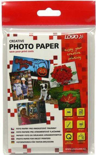 Logo Collection Photo Paper Gloss A6 (10x15) 260g/m² for Inkjet Printers 25 Sheets