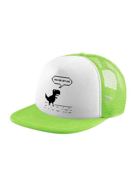 Koupakoupa Παιδικό Καπέλο Υφασμάτινο You Are Offline Dinosaur Πράσινο