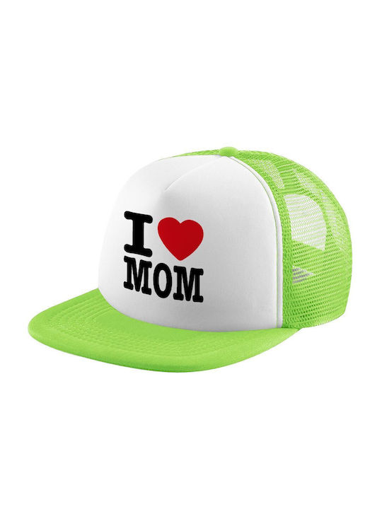 Koupakoupa Παιδικό Καπέλο Υφασμάτινο I Love Mom Πράσινο
