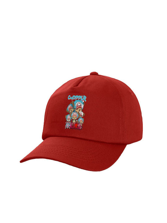Koupakoupa Παιδικό Καπέλο Υφασμάτινο Chopper One Piece Κόκκινο