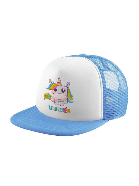 Koupakoupa Kids' Hat Fabric Unicorns Cube Light Blue