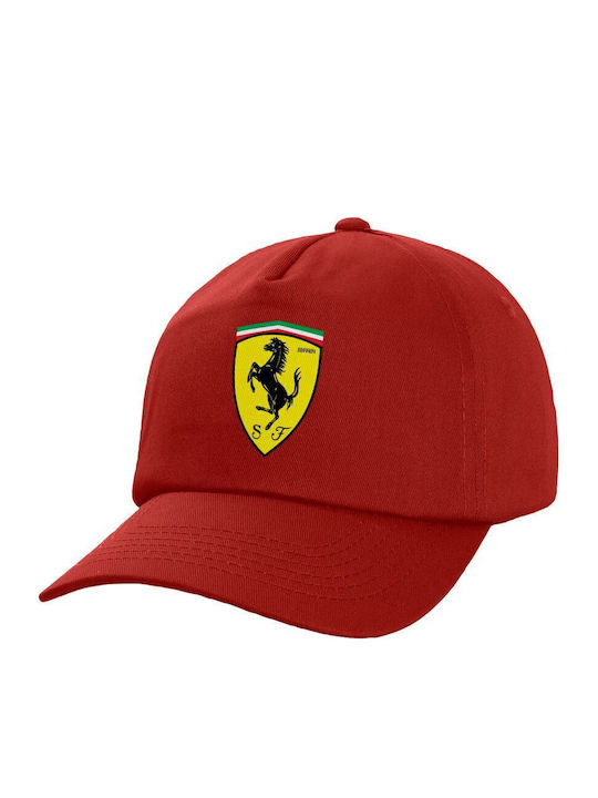 Koupakoupa Παιδικό Καπέλο Jockey Υφασμάτινο Ferrari Κόκκινο