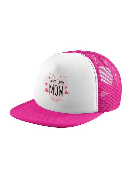 Koupakoupa Παιδικό Καπέλο Υφασμάτινο Mother's Day I Love You Mom Heart Λευκό