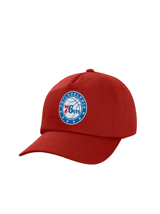 Koupakoupa Kids' Hat Fabric Philadelphia 76ers Red