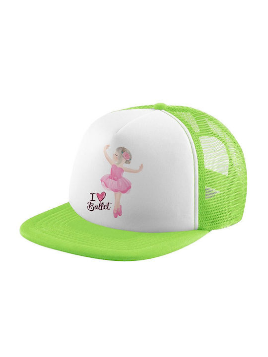Koupakoupa Παιδικό Καπέλο Υφασμάτινο I Love Ballet Πράσινο