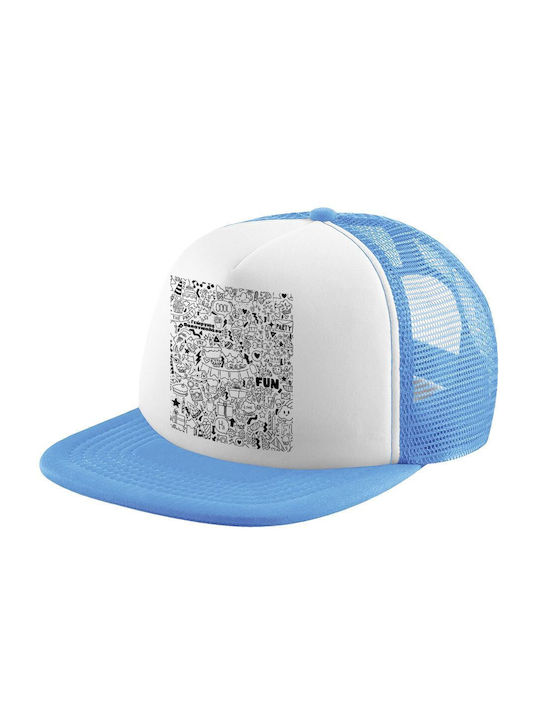 Koupakoupa Kids' Hat Fabric Enjoy The Party Light Blue