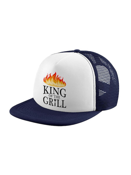 Koupakoupa Kids' Hat Jockey Fabric King Of The Grill Got Edition White