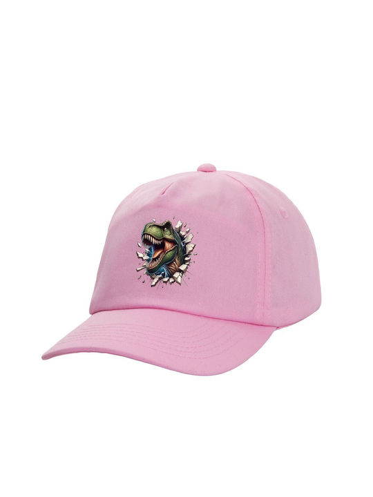 Koupakoupa Παιδικό Καπέλο Υφασμάτινο Dinosaur Break Wall Ροζ