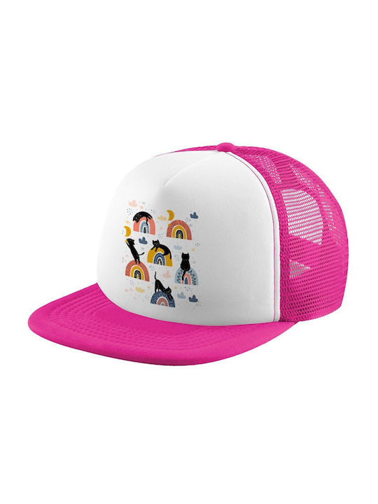 Koupakoupa Kids' Hat Jockey Fabric Γατούλες White