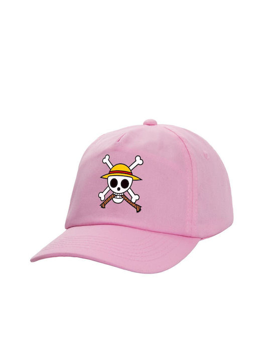 Koupakoupa Παιδικό Καπέλο Υφασμάτινο Onepiece Skull Ροζ