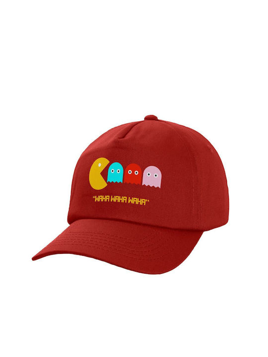 Koupakoupa Pălărie pentru Copii Tesatura Pacman Waka Waka Waka Roșu
