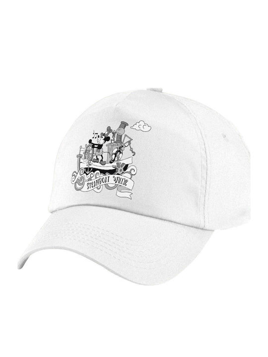 Koupakoupa Kids' Hat Jockey Fabric Steamboat White