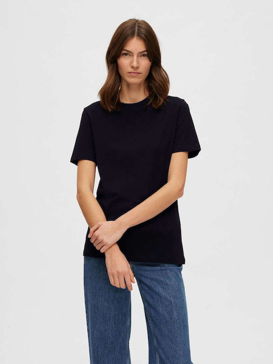 Selected Damen T-Shirt Black