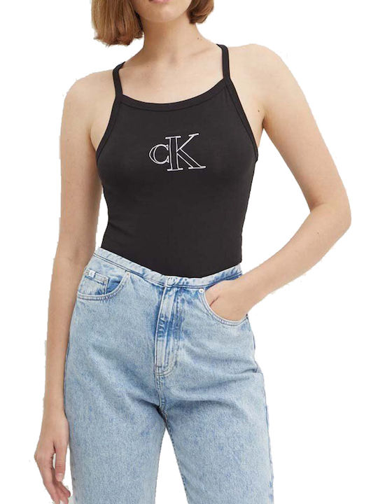 Calvin Klein Women's Blouse Cotton Sleeveless Black