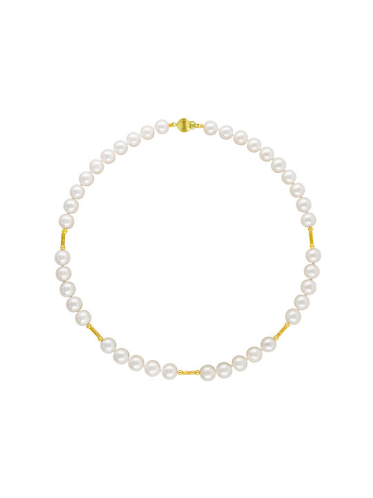 Margaritari Halskette aus Gold 22K mit Perlen