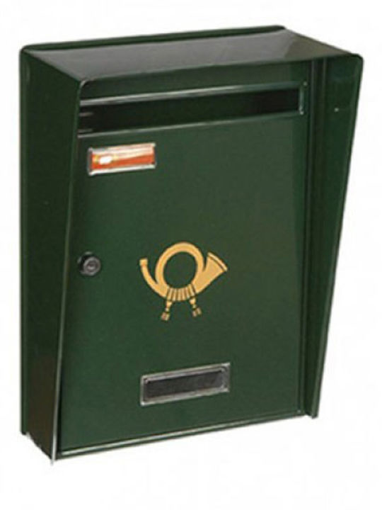 Viometal Γραμματοκιβώτιο Εξωτερικού Χώρου Inox σε Πράσινο Χρώμα 28cm