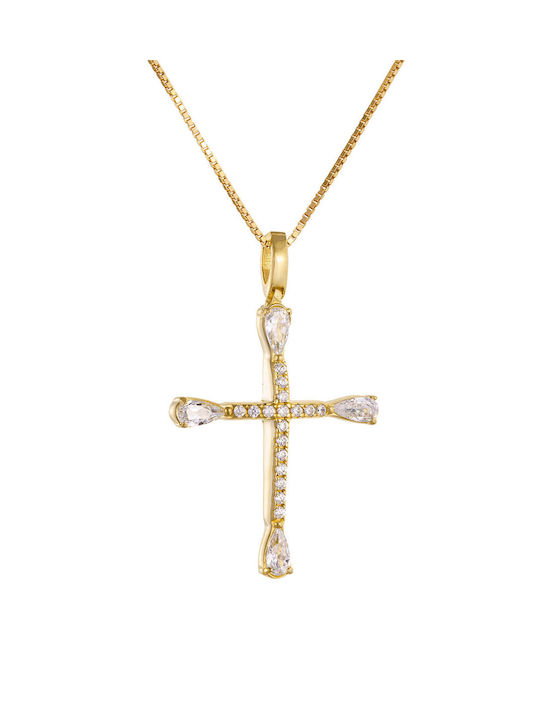 Kritsimis Gold Cross 14K with Cord