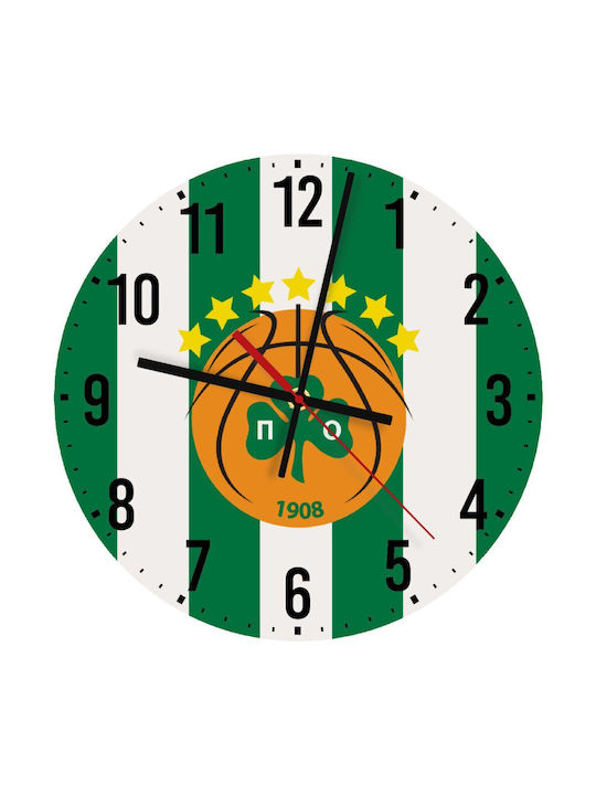 Koupakoupa Pao Bc Silent Wall Clock Wooden Green