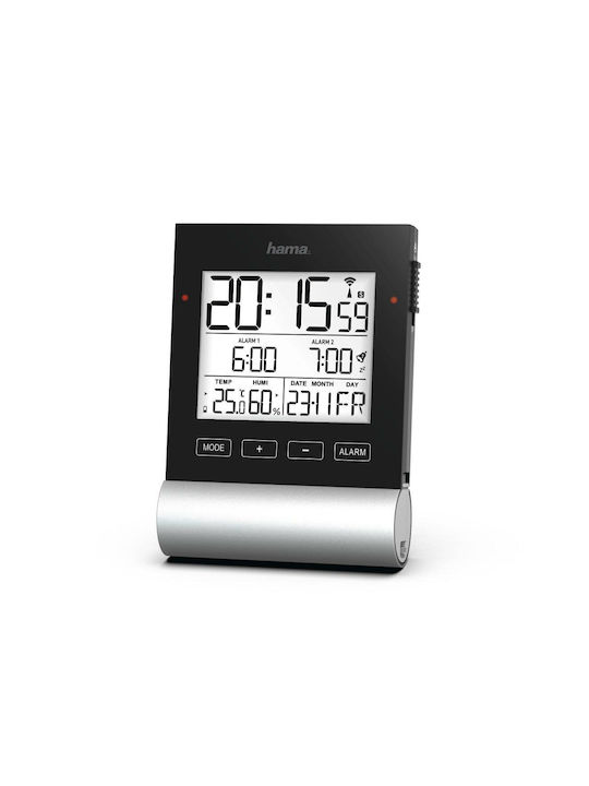 HAMA Tabletop Clock with Alarm Black