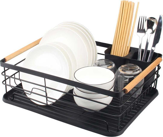 Tadar Suport De Scurgere Pentru Tacâmuri Metalic Roz 43x32x14cm