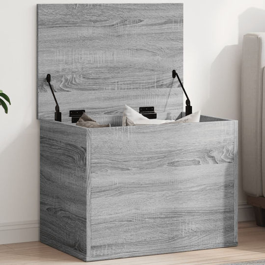vidaXL sonoma Wooden Storage Box with Lid Gray 60x42x46cm 1pcs