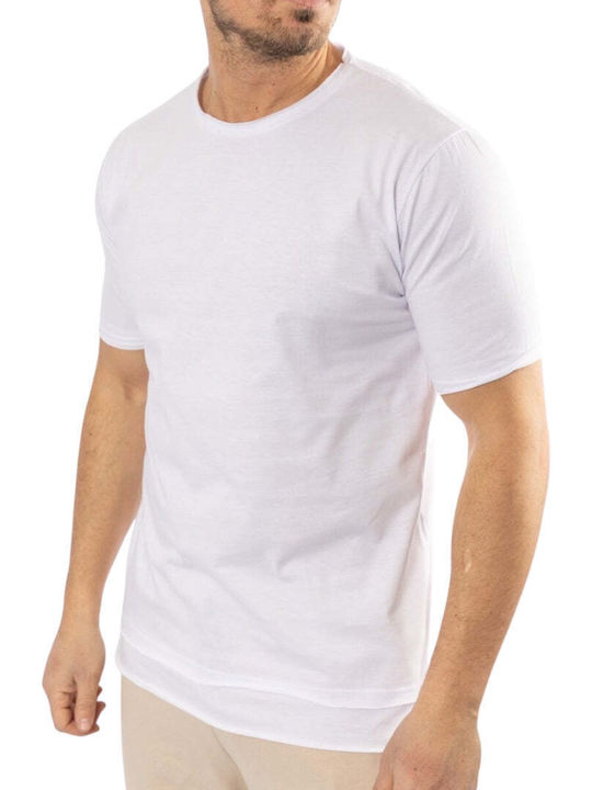 MBLK Ανδρικό T-shirt Κοντομάνικο Λευκό