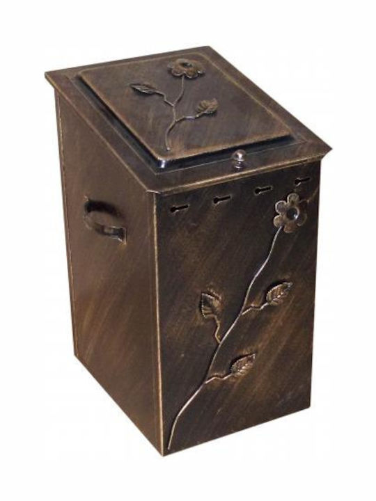 Log holder Metallic Wood Transport Trolley 31x39x54cm Black