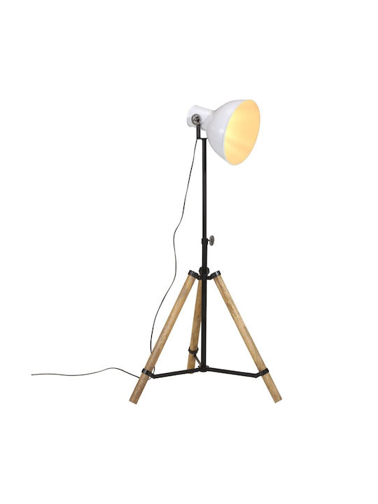 vidaXL Stehleuchte H90xB75cm. mit Fassung für Lampe E27 Weiß