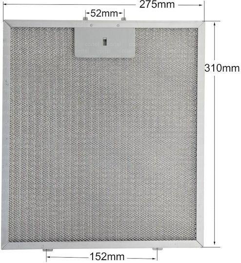 Μεταλλικό Φίλτρο Απορροφητήρα Bosch Siemens 27.5 X 31cm Πλαίσιο