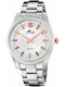 Lotus Watches Γυναικείο Ρολόι 38mm Μπαταρίας με Ασημί Μεταλλικό Μπρασελέ
