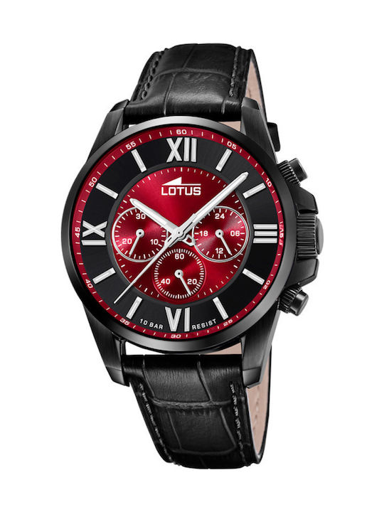Lotus Watches Men's Watch Battery with Red Metal Bracelet