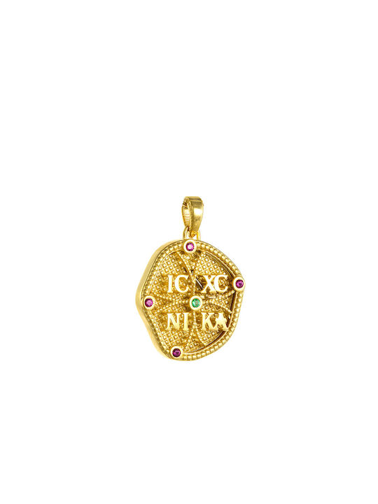 Kritsimis Anhänger Kinder Amulett mit Kette Konstantinato aus Gold 14K 52RK5762-2784