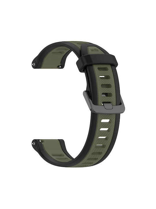 Techsuit Curea Silicon Kaki (Samsung Galaxy Watch 4/5/6/7/FE, Huawei Watch GT 3 (42mm)/GT 3 Pro (43mm))