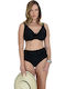 Bikini Set Top & Slip Bottom Black