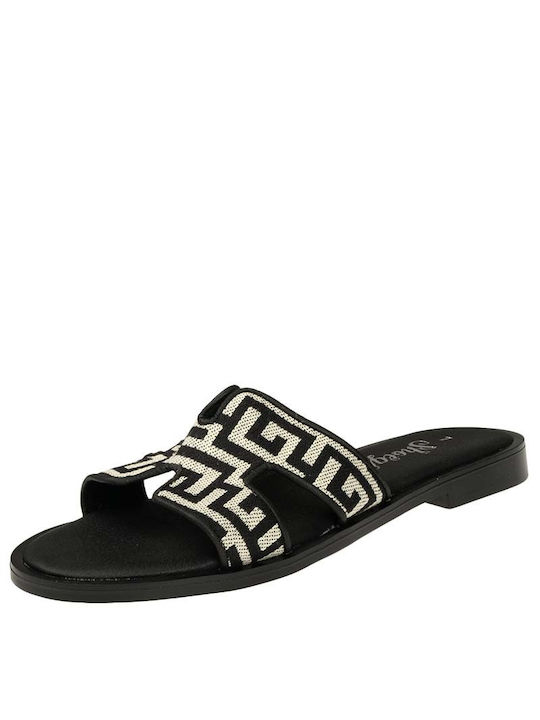 Shoegar Women's Flat Sandals in Black Color