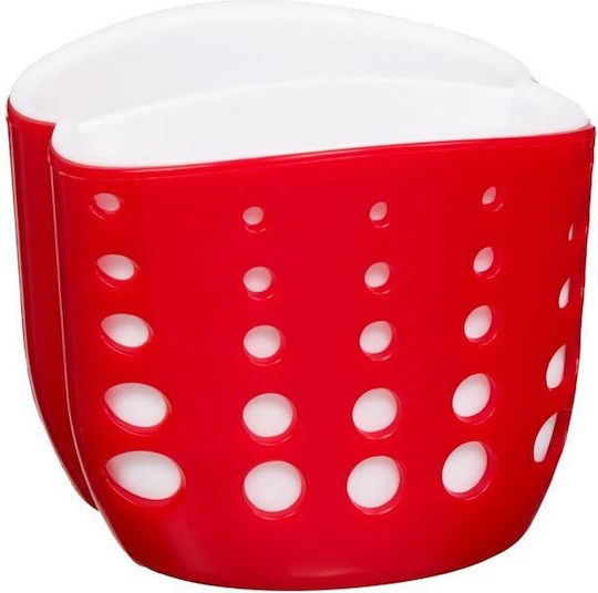 Suport Pentru Burete Din Plastic Roșu 9x8.6cm