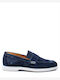 47407 Men's Leather Loafers Blue