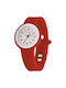 HipHop Watch with Red / Red Rubber Strap