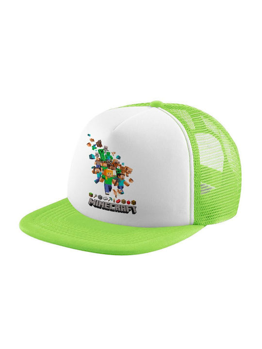 Koupakoupa Kids' Hat Jockey Fabric Minecraft Adventure Green