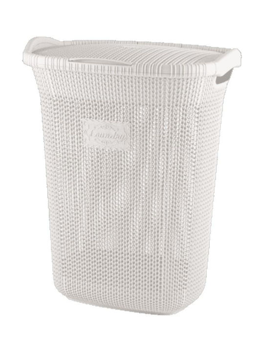 Happy House Laundry Basket Plastic 48x36x58cm White