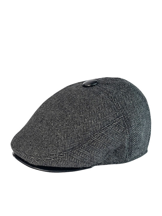 Brims and Trims Ανδρική Τραγιάσκα Γκρι Μαύρο