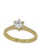 Fa Cad'oro Zircon Single Stone Ring Made of 14K Gold with Zircon