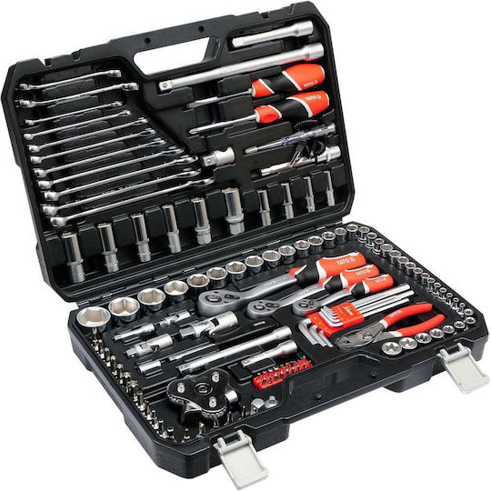 Yato Set de chei tubulare și clichet 1\2" & 1\4" & 3\8" 126buc
