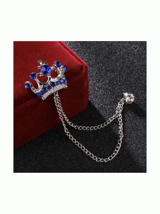 Legend Accessories Καρφίτσα από Ασήμι Λευκή