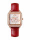 Skmei Damen Uhr mit Lederarmband Red/White