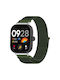 Xiaomi Mi Band 8 Pro Redmi Watch 4 Nylon Loop Metal Connector Watch Band Army Green