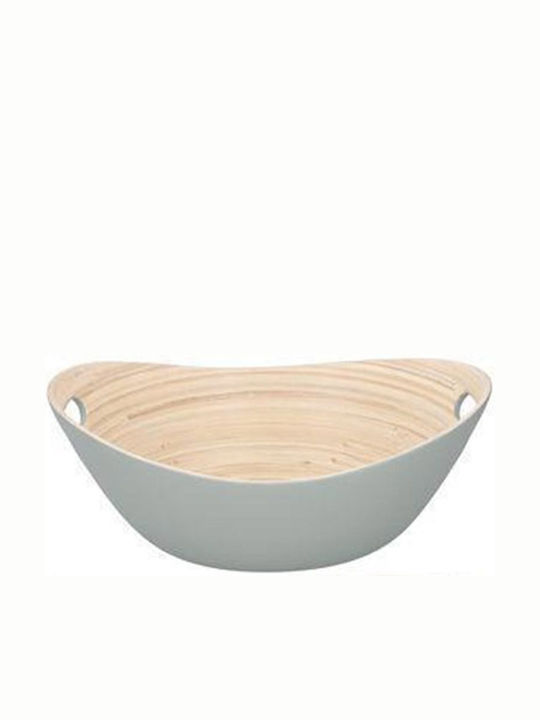 Wooden Salad Bowl Gray 27.5x22x11cm